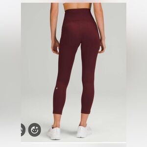 Lululemon sz 4 swift speed dark burgundy leggings tights running